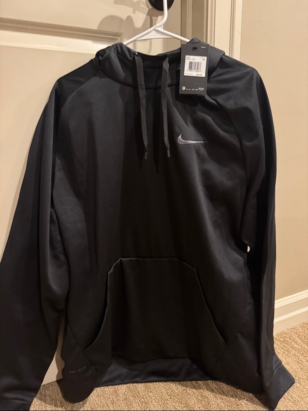 Nike Black Hoodie with White Swoosh